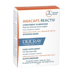 Ducray Anacaps Reactiv Integratore Alimentare Unghie e Capelli 30 Capsule