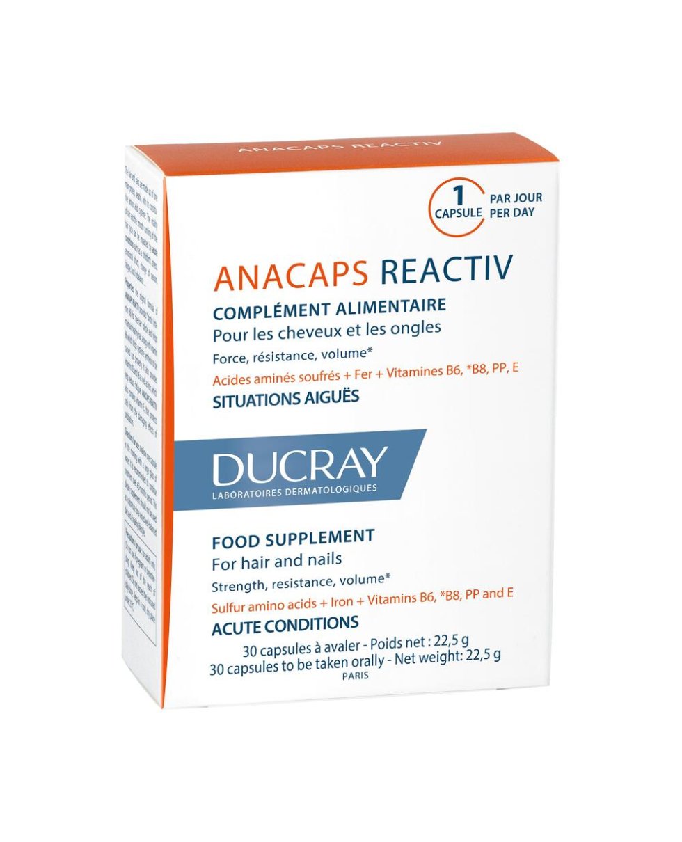 Ducray Anacaps Reactiv Integratore Alimentare Unghie e Capelli 30 Capsule