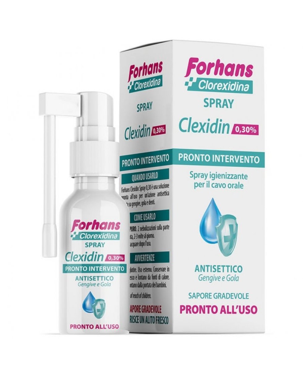 Forhans Clexidin Spray Con Clorexidina Azione Locale 0,30% 50Ml