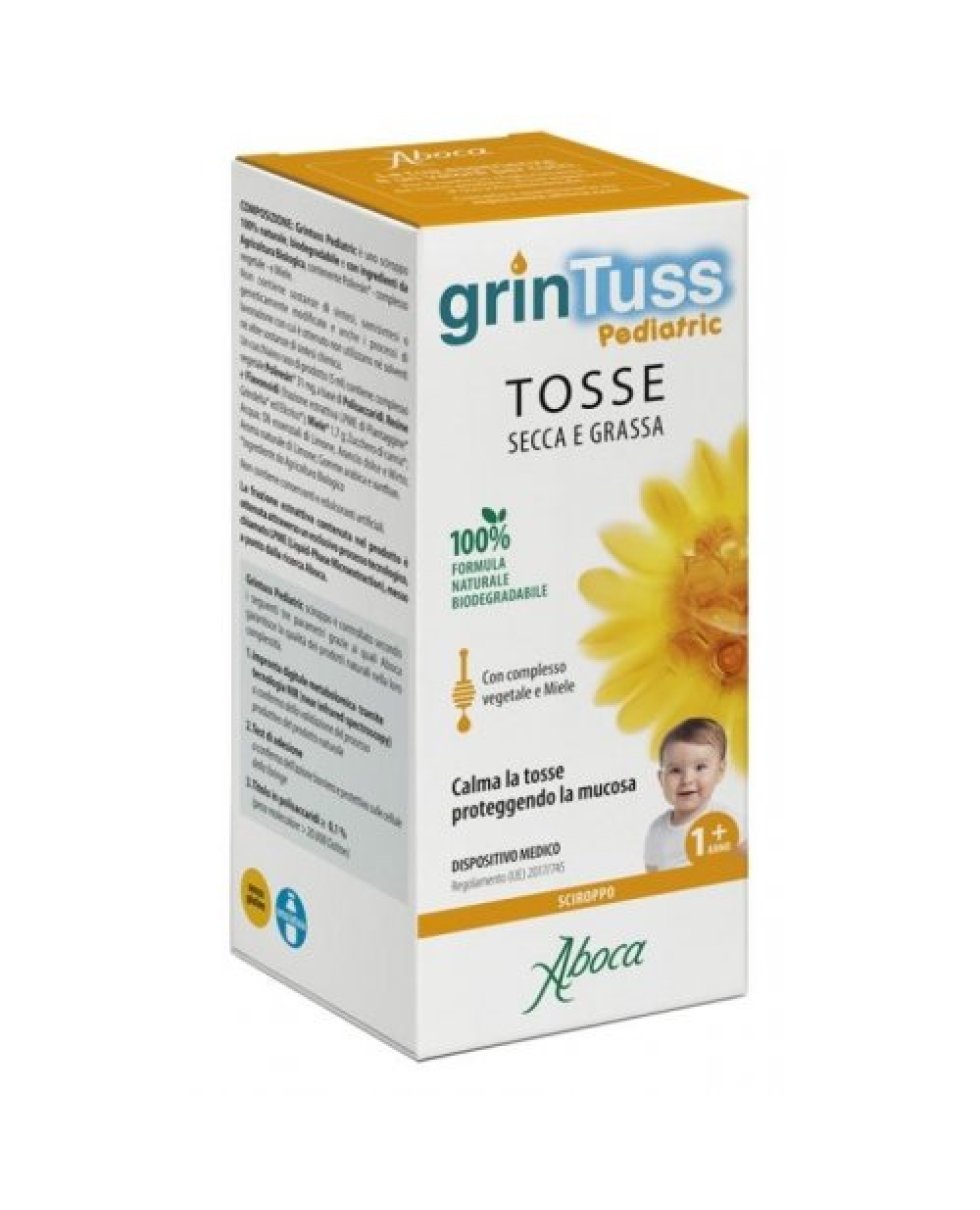 GRINTUSS PEDIATRIC SCIROPPO TOSSE SECCA E GRASSA 180g