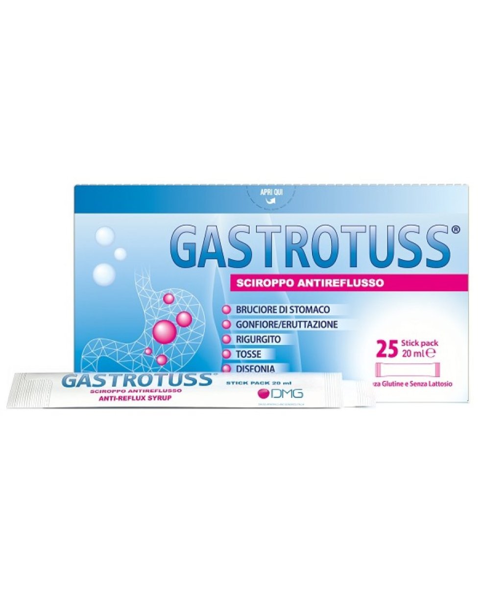 GASTROTUSS SCIROPPO ANTIREFLUSSO 25 STICK PACK DA 20ML
