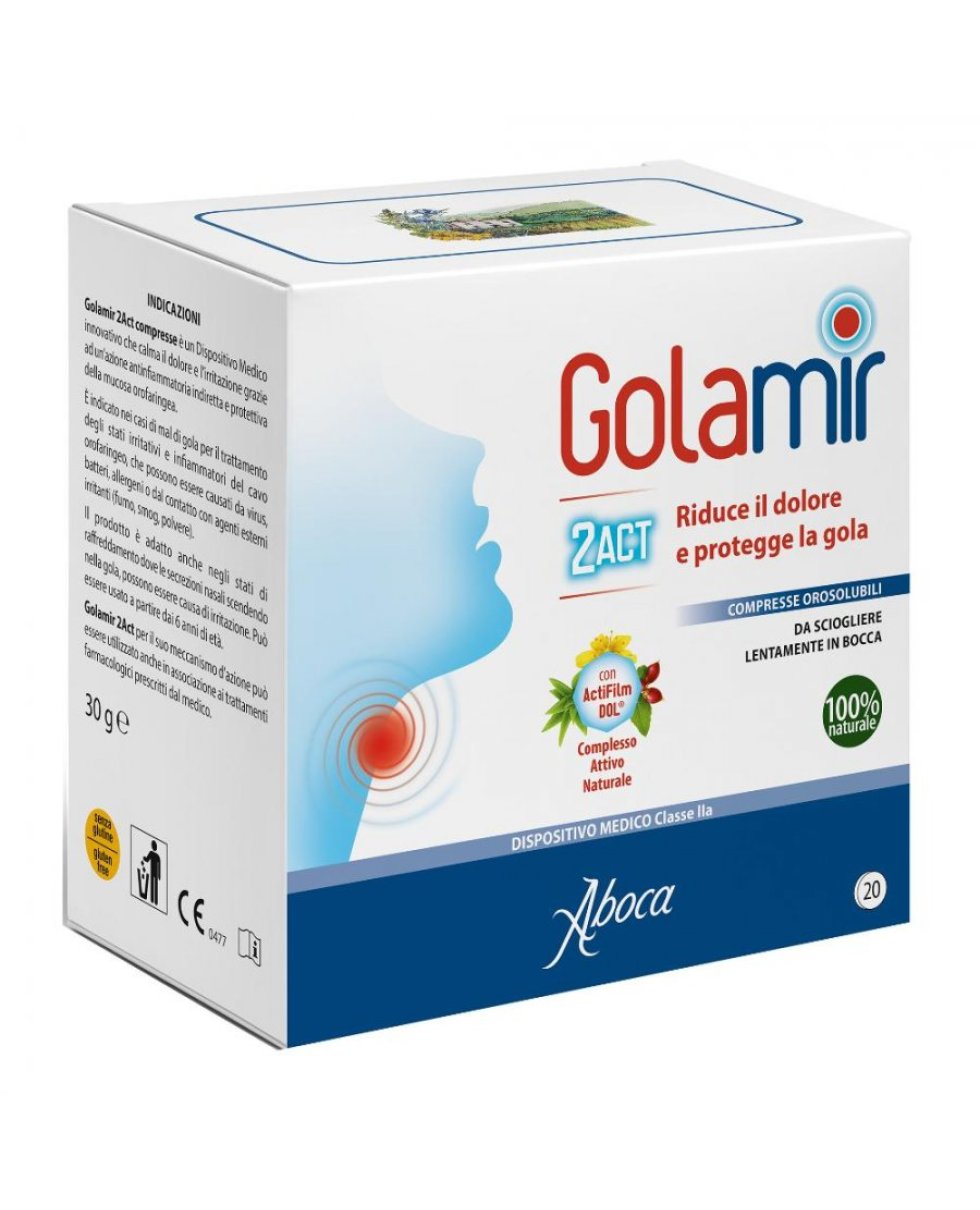 Aboca Golamir 2Act 20 Compresse Orosolubili