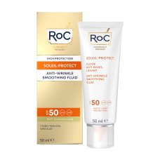 Soleil Protect Fluido Solare Viso SPF 50+ Anti-rughe Levigante 