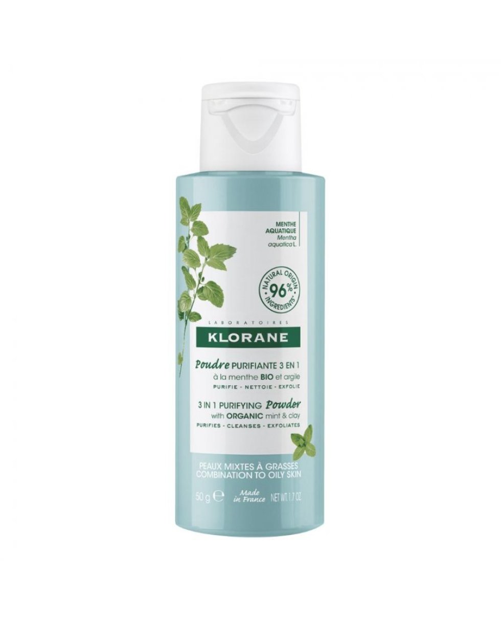 Klorane Polvere Purificante Menta Acquatica Bio 50g