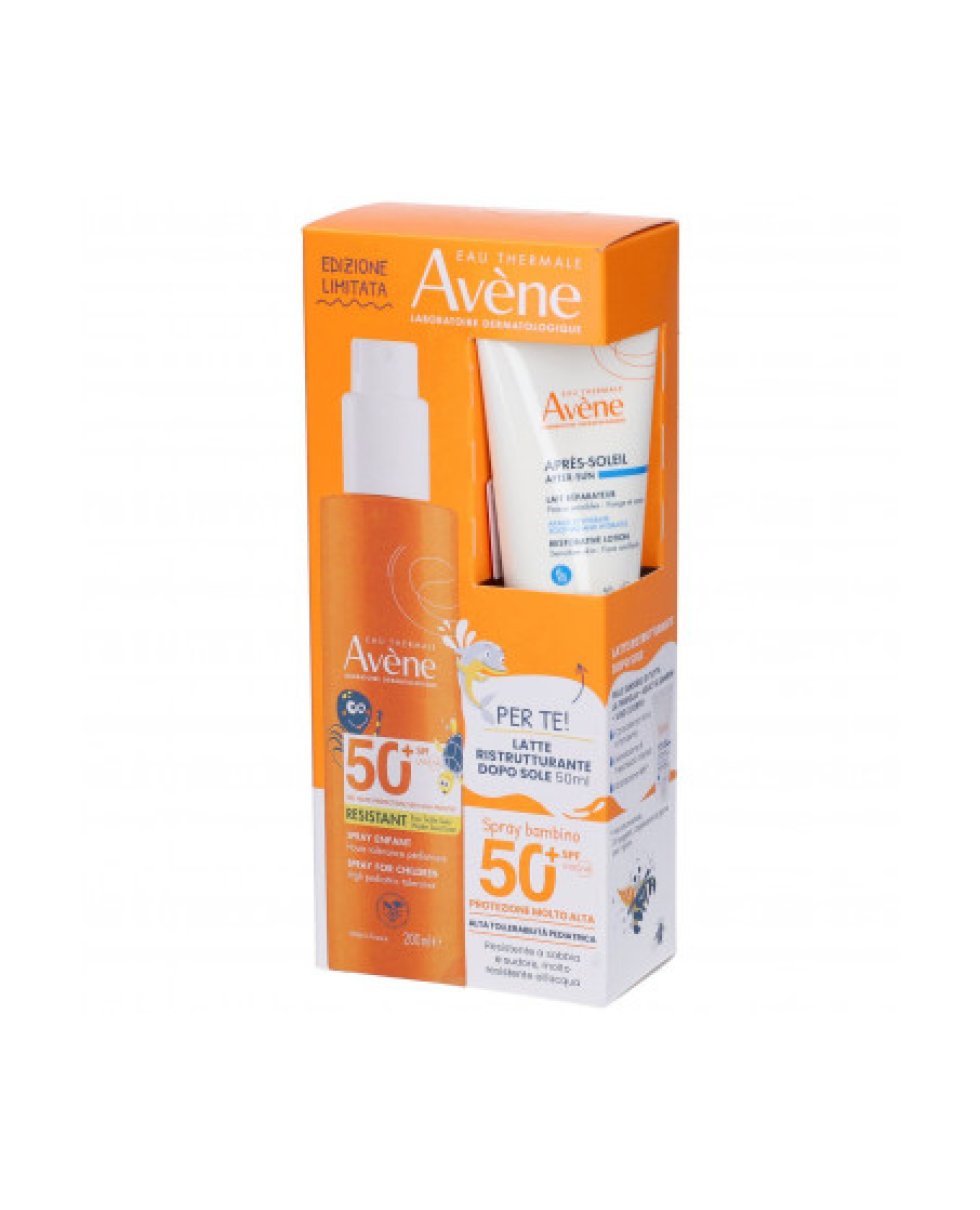 Avene Spray Solare Bambini Spf50 200 Ml + Doposole Ristrutturante 50Ml