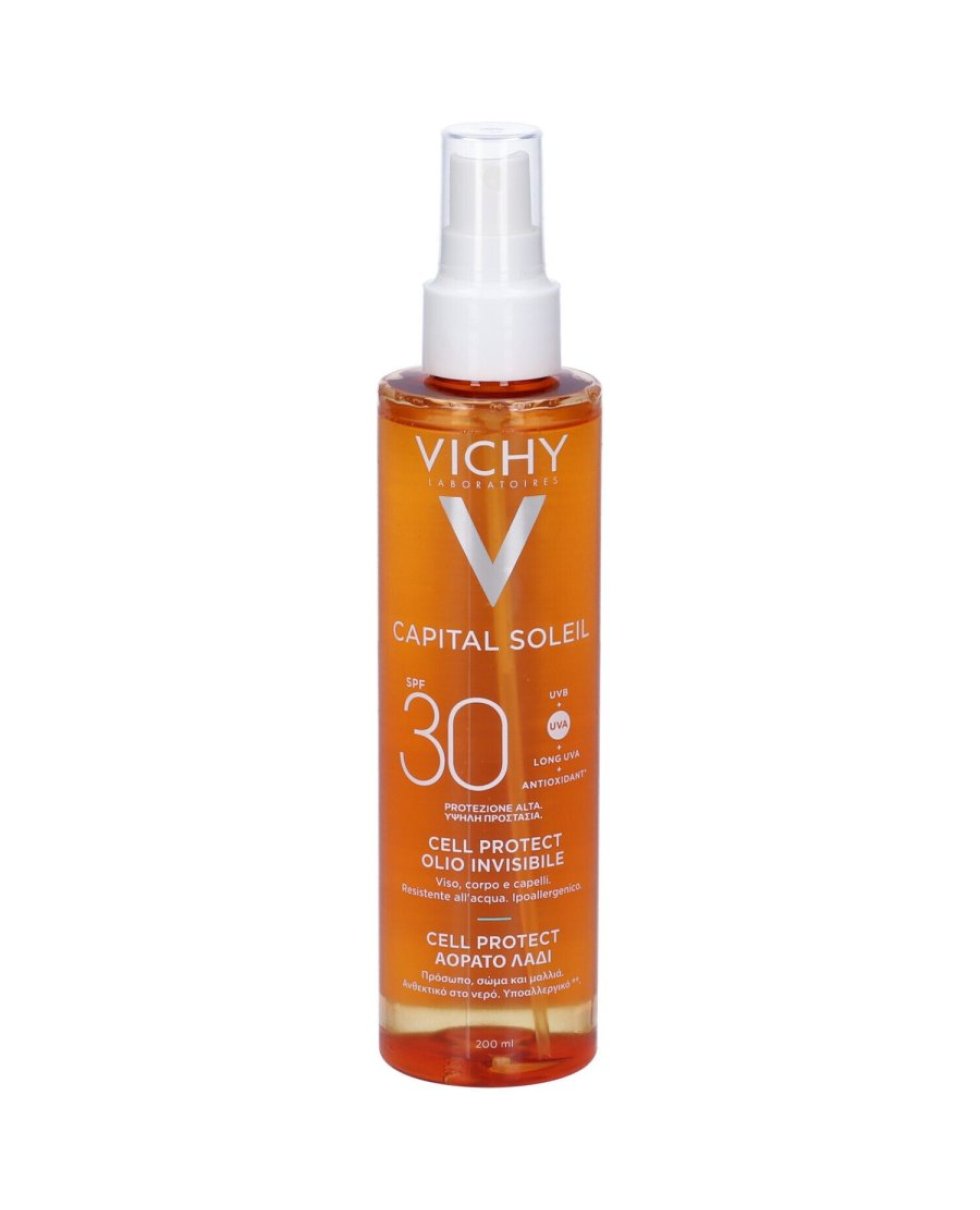 Vichy Olio Invisibile Protezione Spf30 200 Ml Trattamento Solare E Anti-Cellulite
