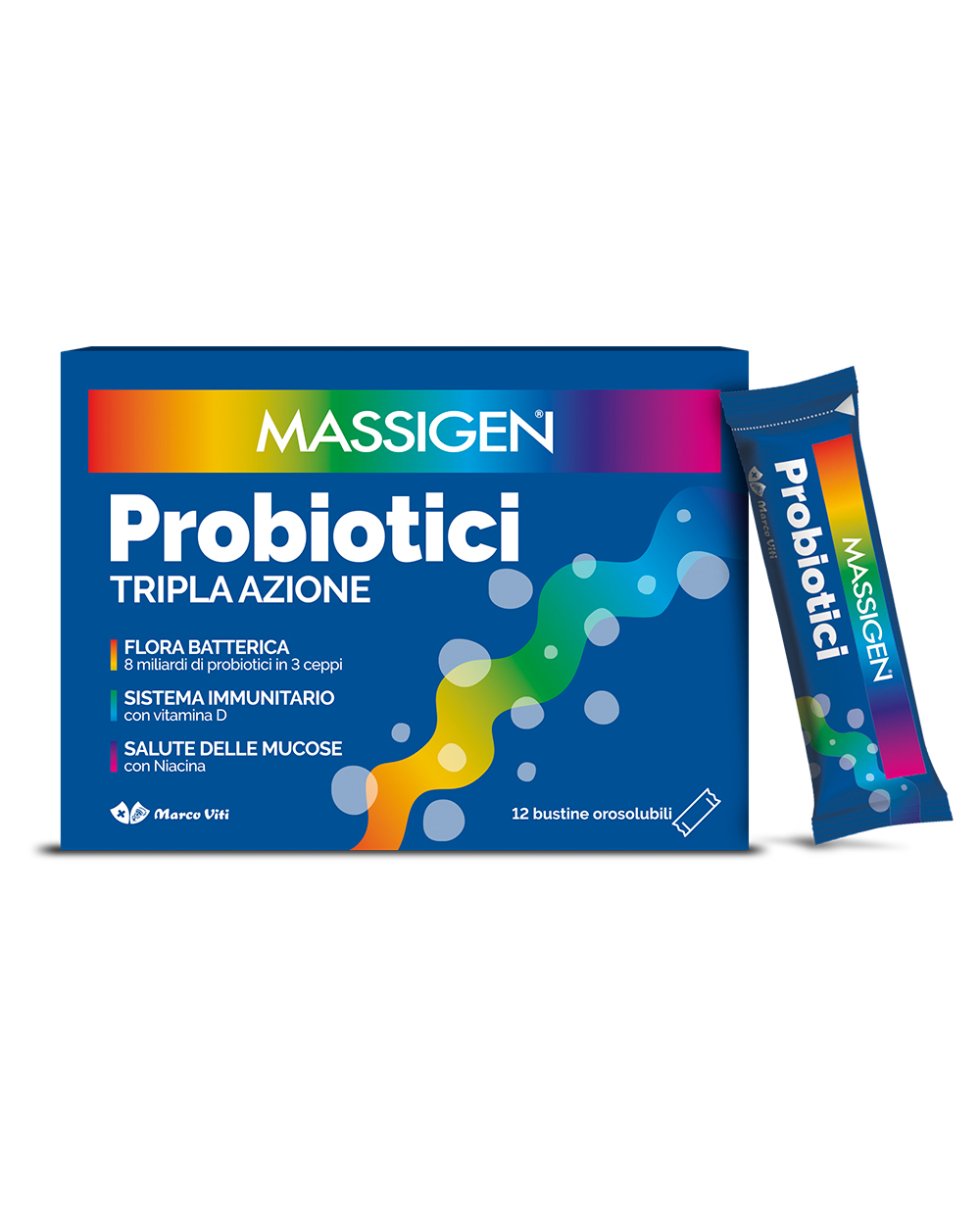 Marco Viti Massigen Probiotici Tripla Azione 12 bustine orosolubili