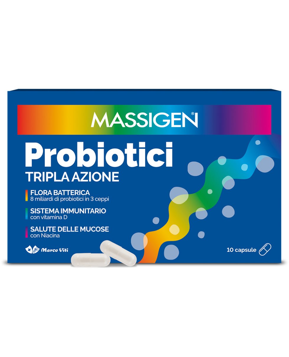 Marco Viti Massigen Probiotici Tripla Azione 10 Compresse