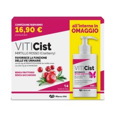 Viticist Mirtillo Rosso Integratore vie Urinarie 14 buste + detergente intimo lenitivo 250ml