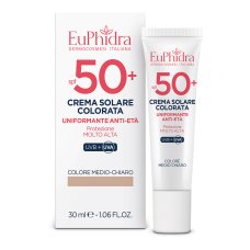 Euphidra Crema solare viso colorata 50+ medio-chiara 