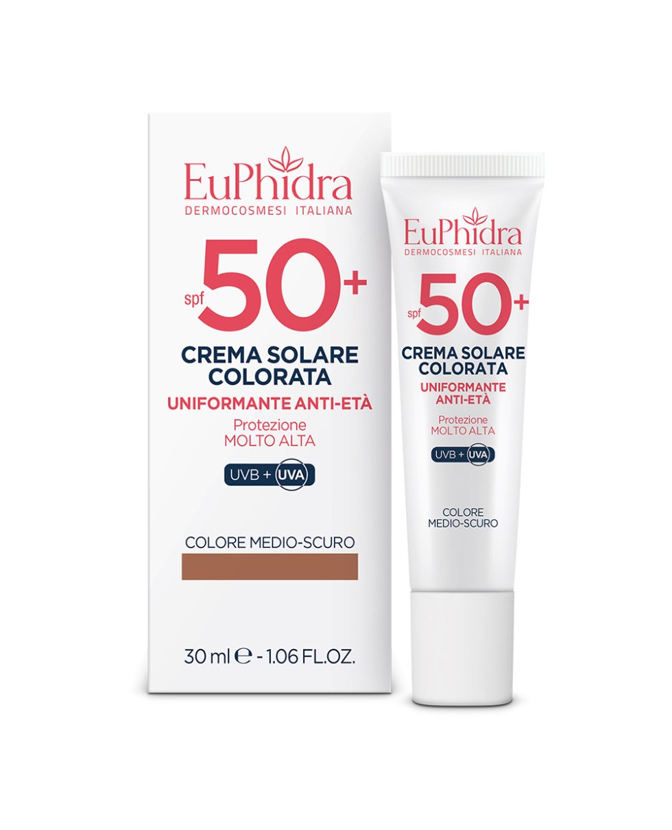 Euphidra Crema solare viso colorata 50+ medio-scura 