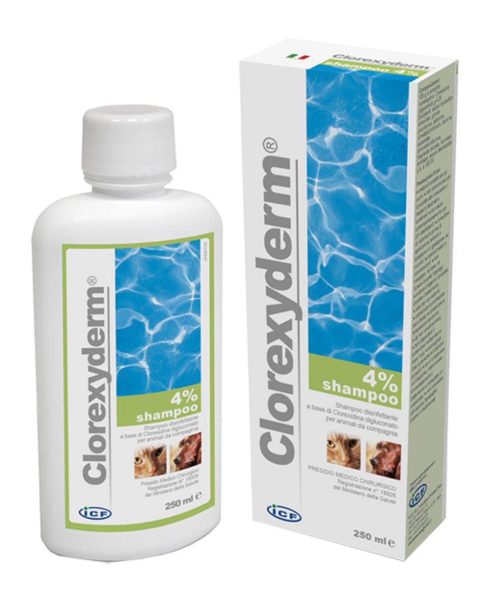 CLOREXYDERM SHAMPOO 4% 250ML VET