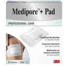 MEDIPORE+PAD MED 10X10CM 5PZ