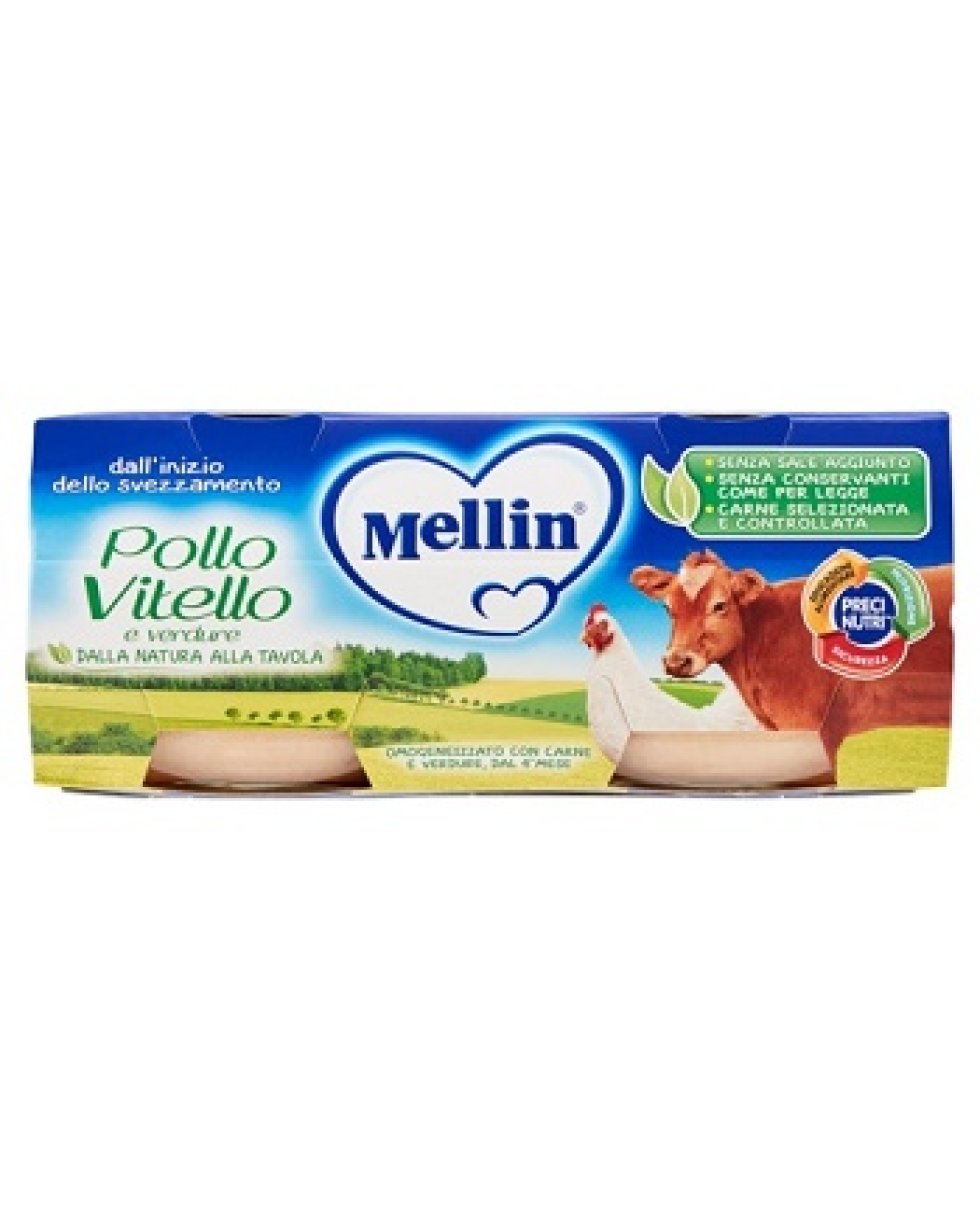 OMO MELLIN Pollo/Vit.Verd2x80g