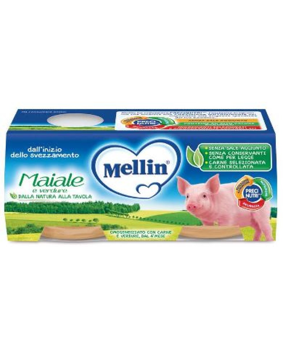 OMO MELLIN Maiale C/Verd.2x80g