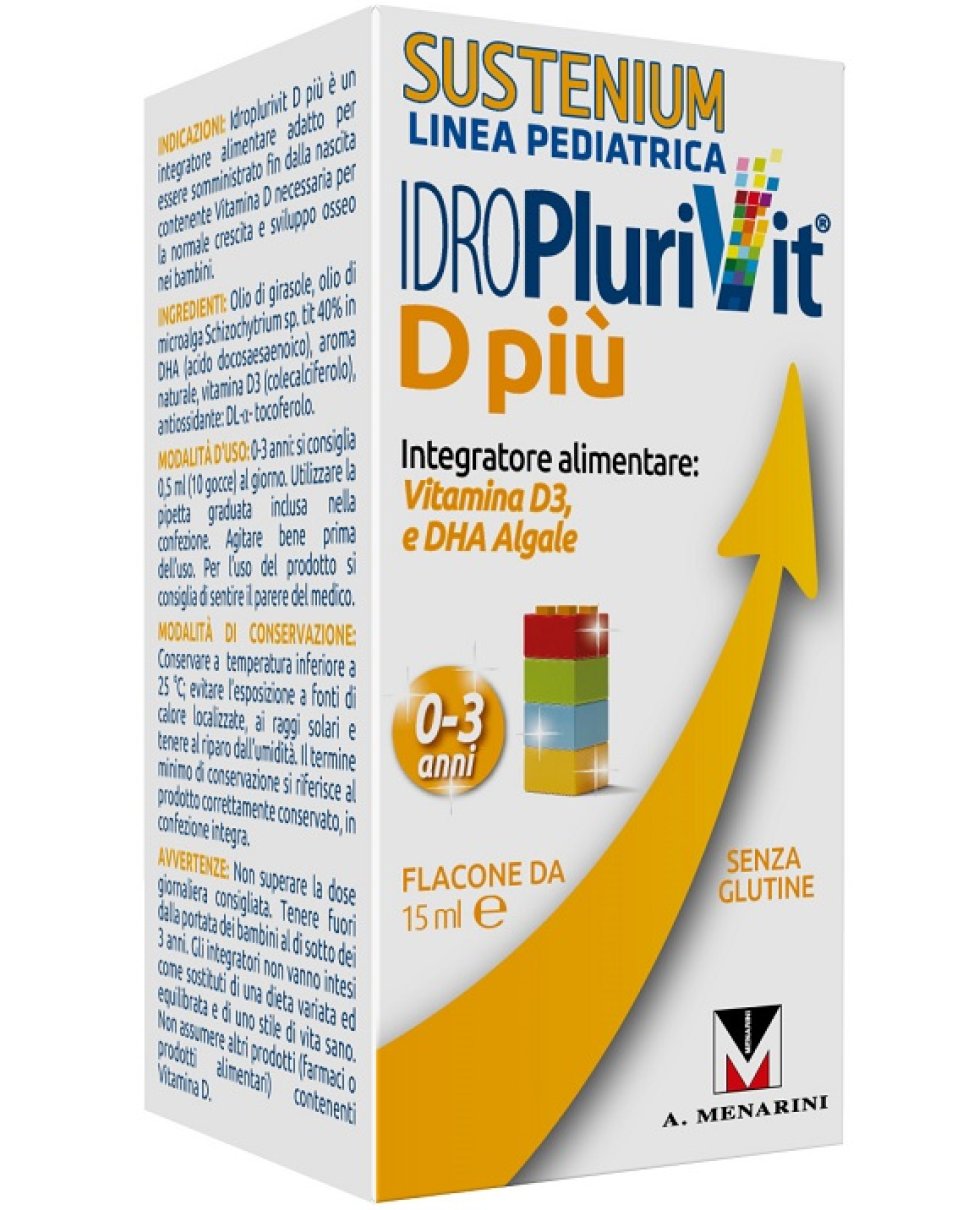 Sustenium Idroplurivit D+ Integratore per Bambini 0-3 anni 15 ml