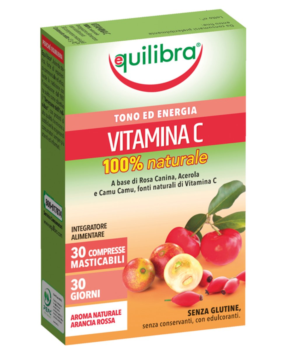 VITAMINA C 100% NAT 30CP EQUILIB