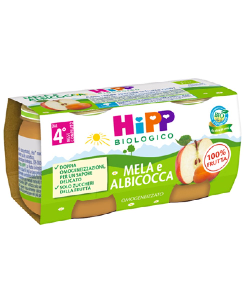 HIPP OMOG ALBICOCCA/MELA 2X80G