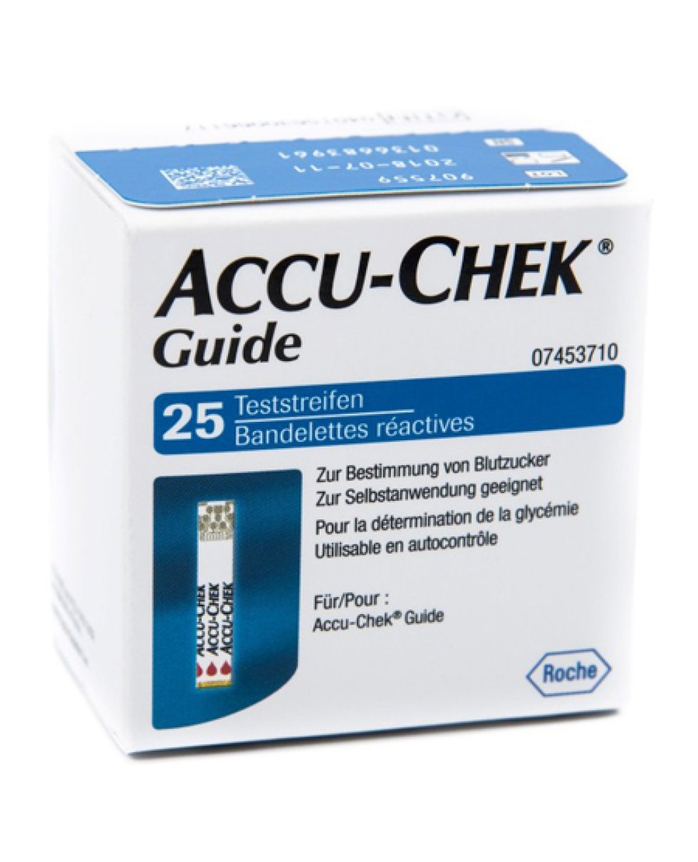 ACCU CHEK GUIDE 25 STRIPS RETA