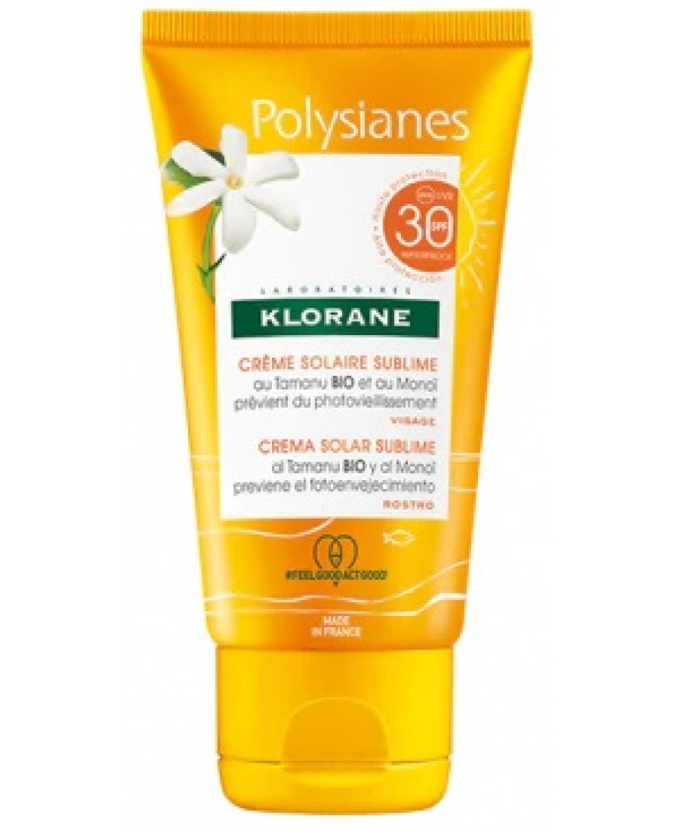 Klorane Polysianes Crema Solare Sublime Spf30 Al Tamanu Bio E Monoï 50Ml