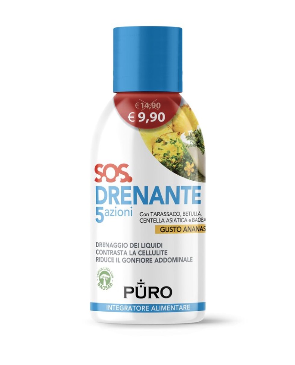 Drenante Extra Forte 5 Azioni Con Baobab Gusto Ananas 500 Ml