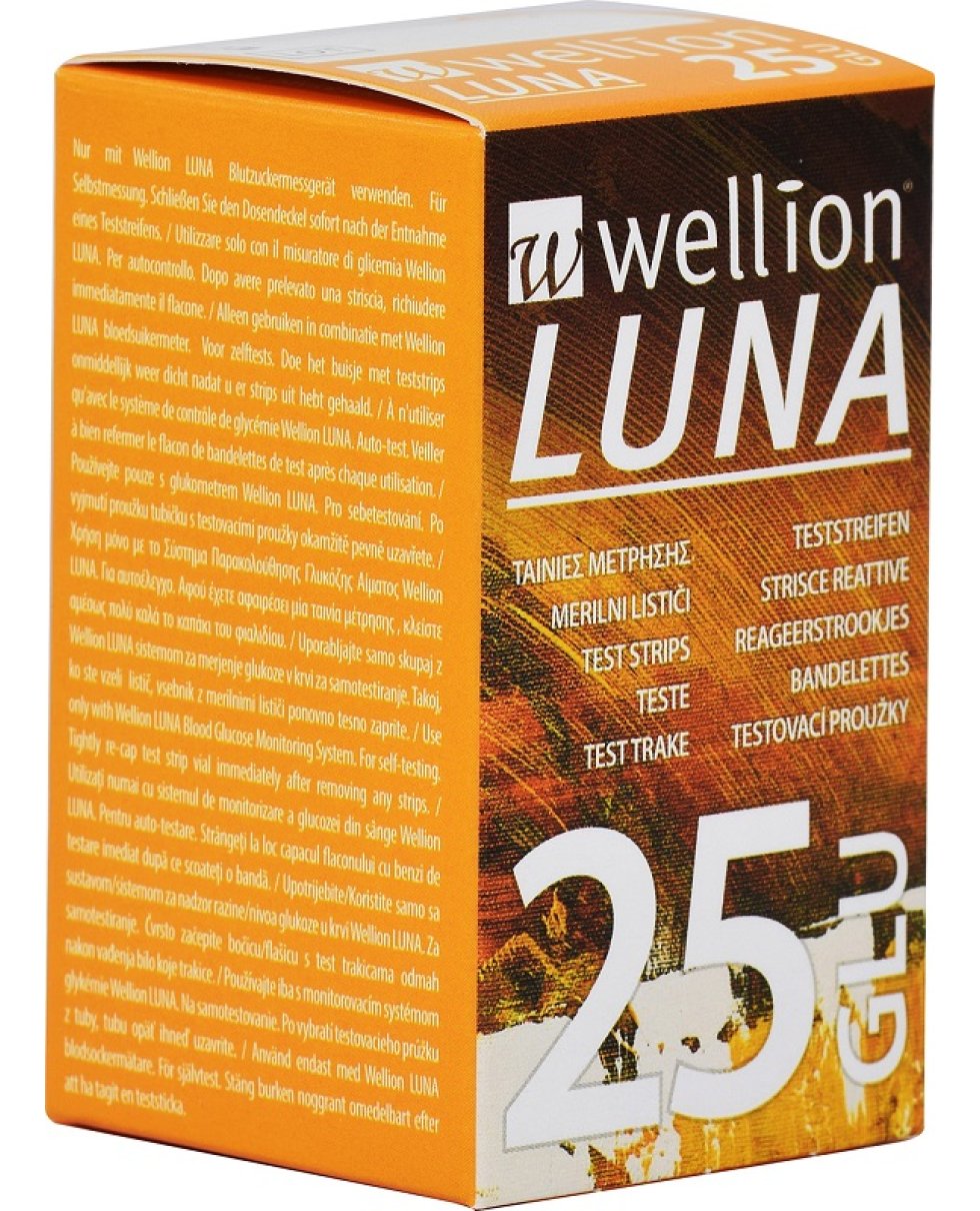 WELLION LUNA 25 STRIPS