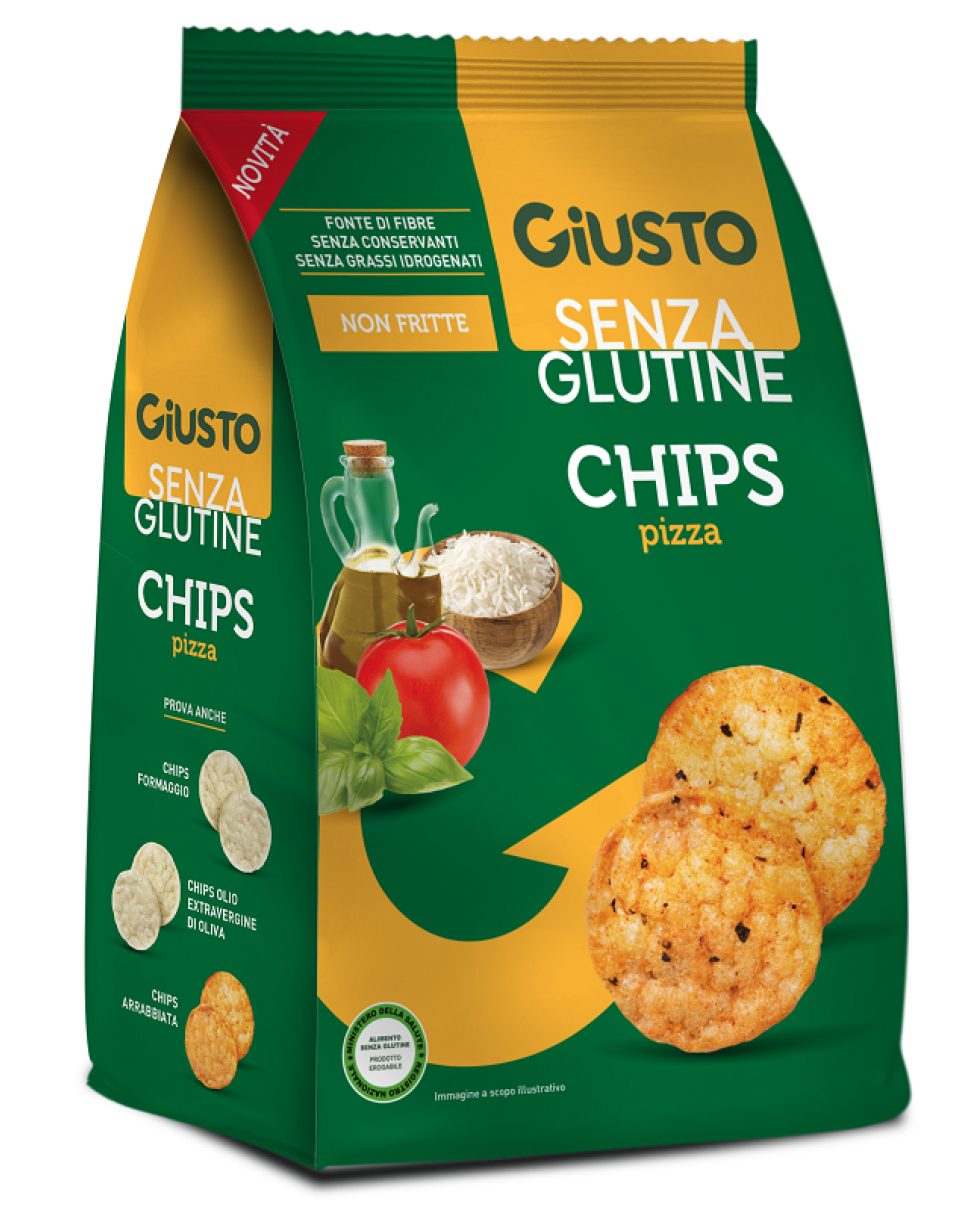 GIUSTO S/G CHIPS PIZZA 40G