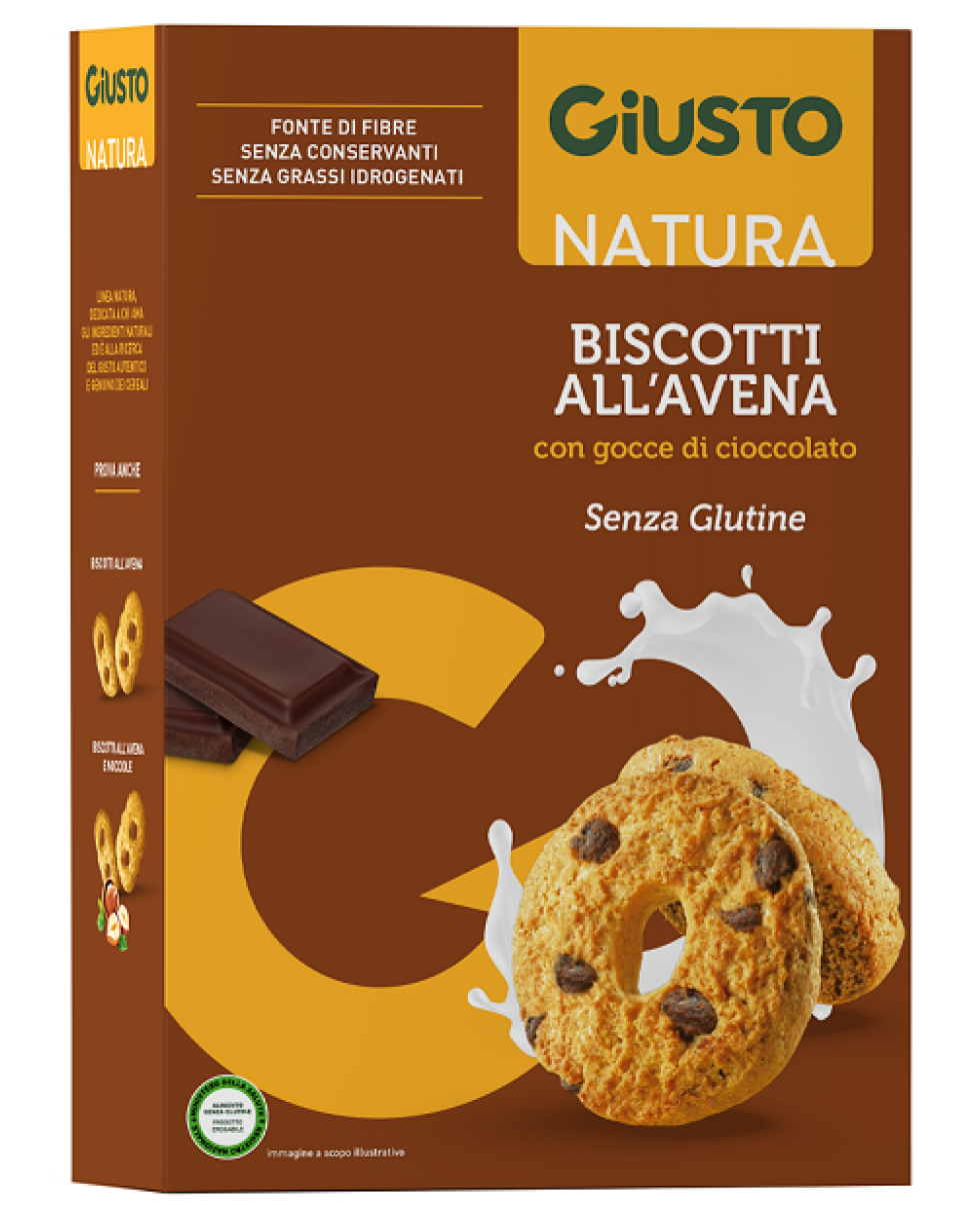 GIUSTO S/G Bisc.AvenaCiocc250g