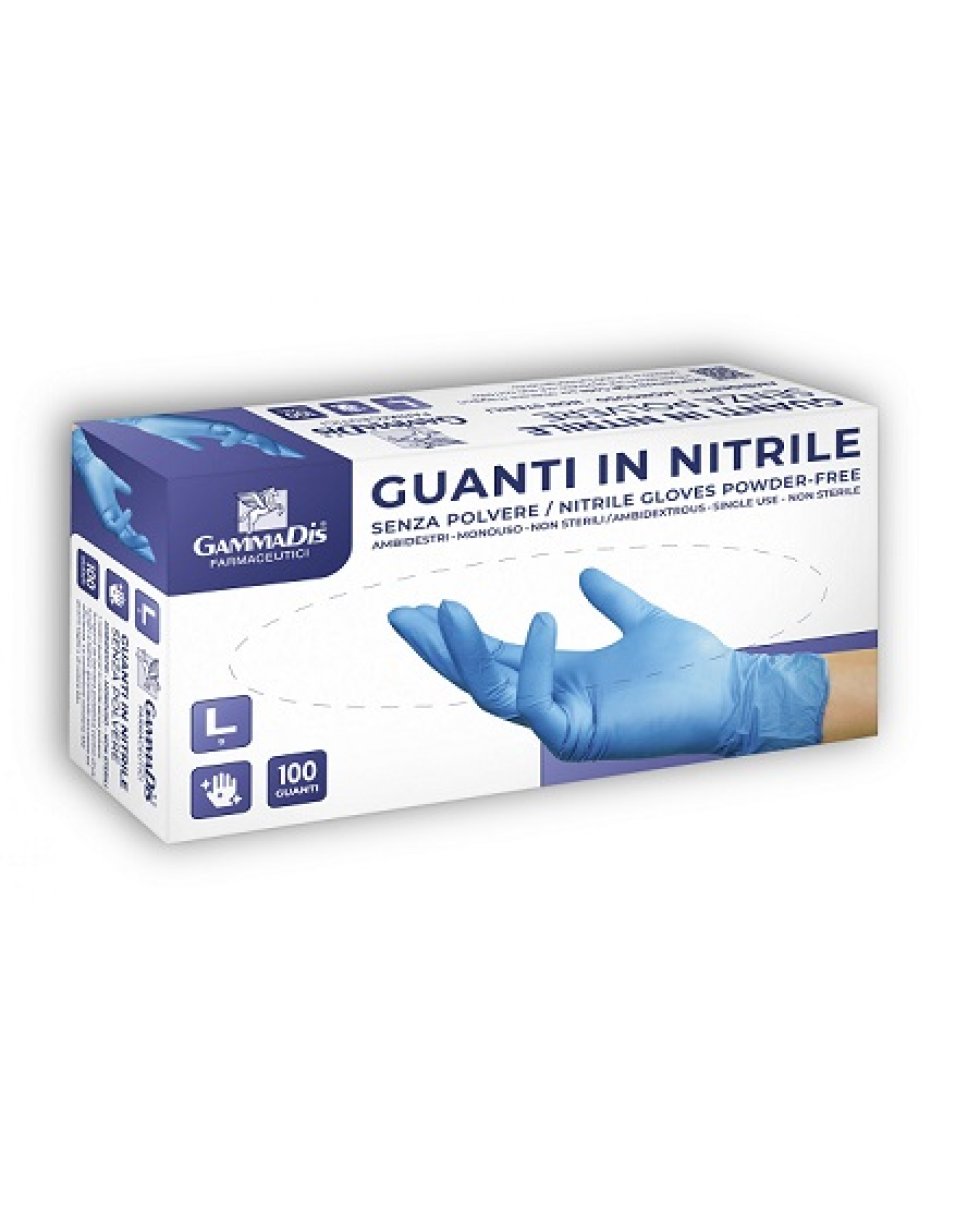 GUANTI NITRILE S/POLV M 100PZ