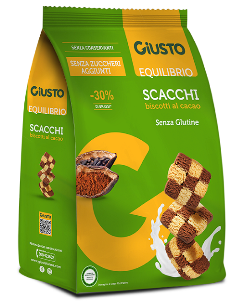 GIUSTO S/G Bisc.Scacchi 250g