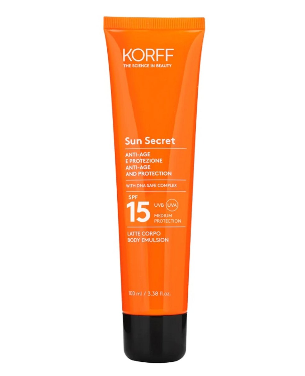 Korff SUN SECRET LATTE SOLARE PROTETTIVO E ANTIAGE SPF 15