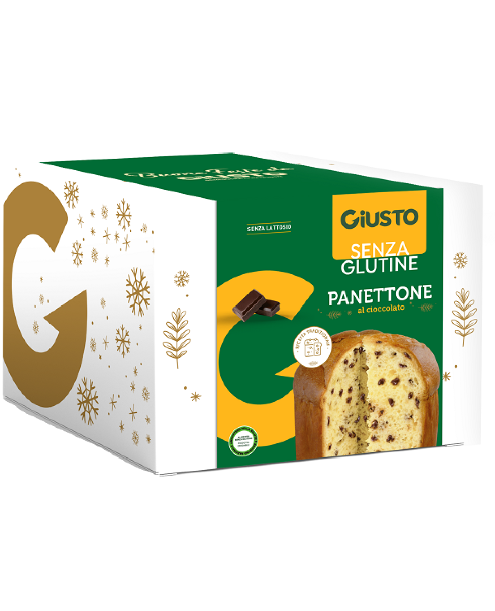 GIUSTO S/G Panettone Cioc.500g