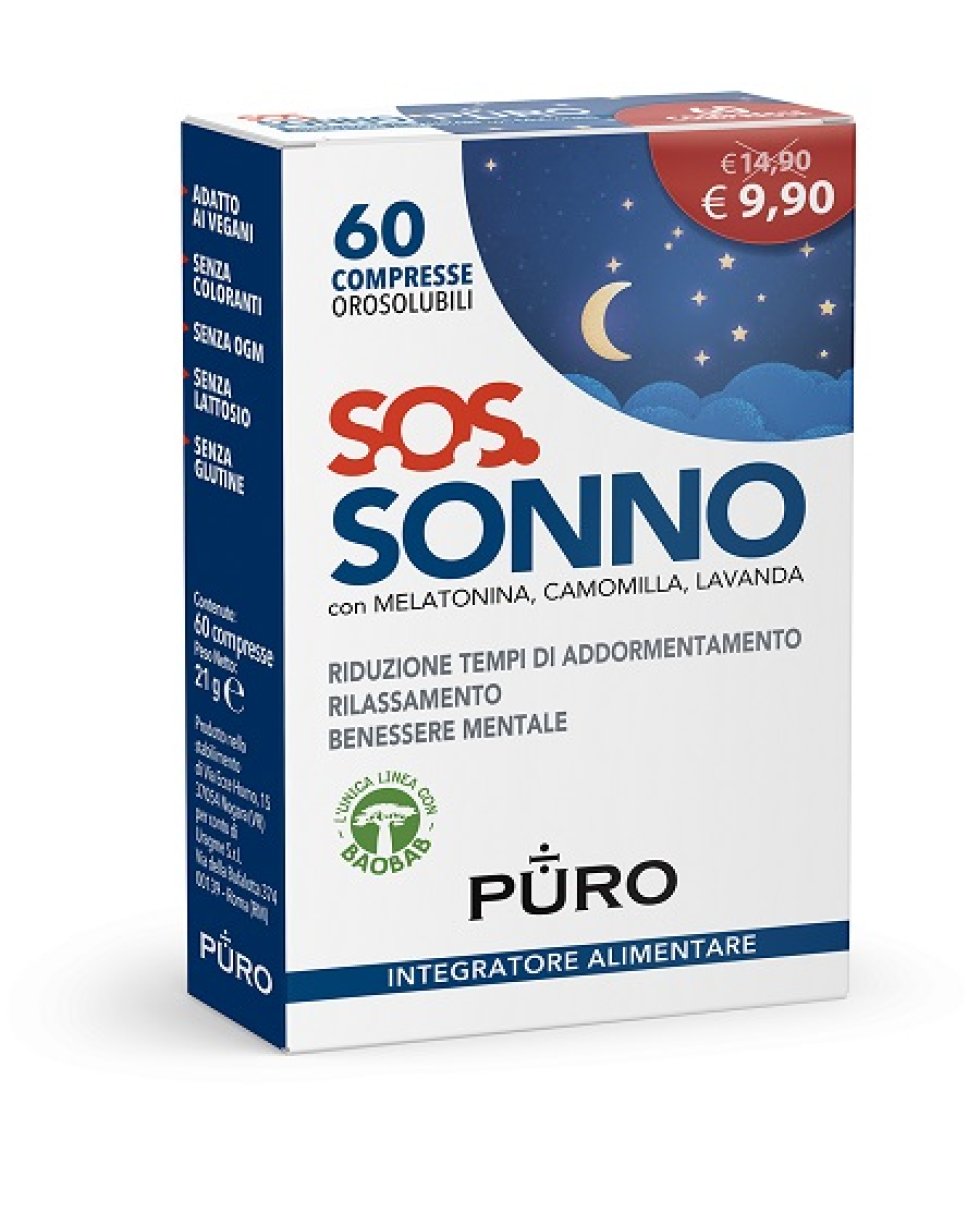 Puro Sos Sonno 60 Compresse Orosolubili