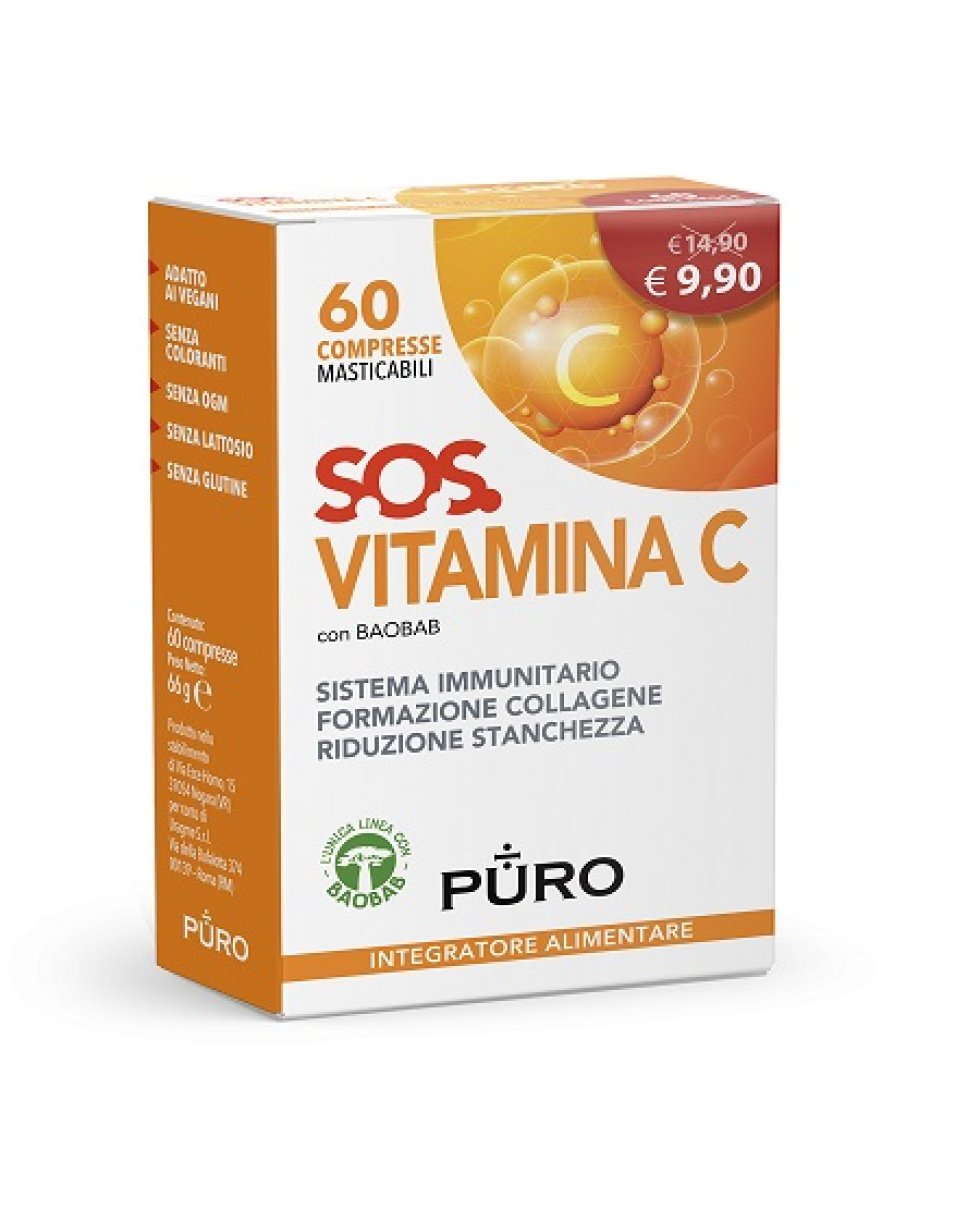 Puro Sos Vitamina C 60 Compresse Masticabili