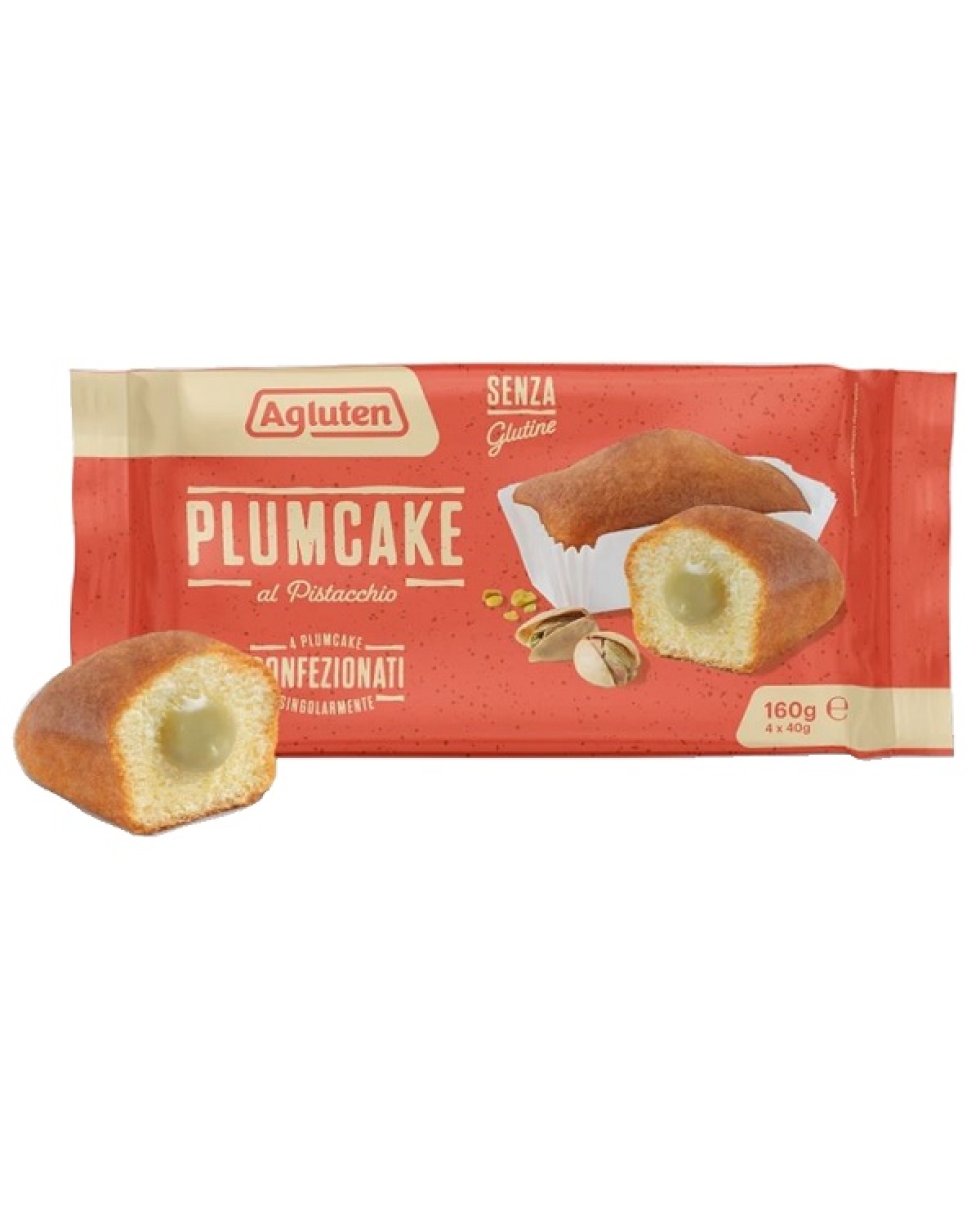 AGLUTEN PlumCake Pistacc.4x40g