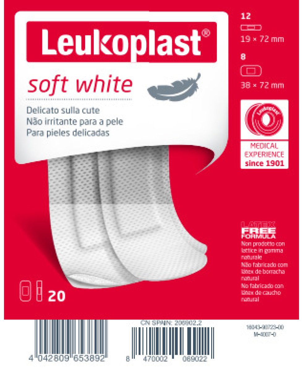 LEUKOPLAST SOFT WHITE 20PZ ASS