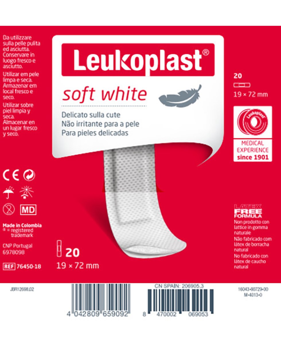 LEUKOPLAST SOFT WHITE72X19 20P