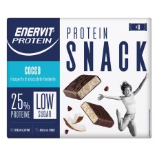 Enervit Protein Snack Cocco Low Sugar 8 Pezzi