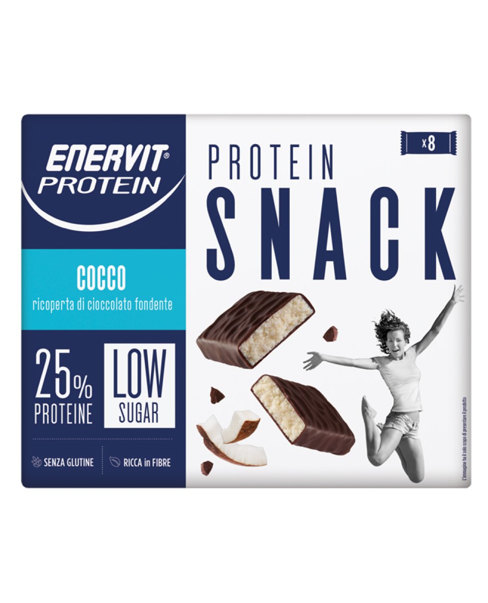 Enervit Protein Snack Cocco Low Sugar 8 Pezzi