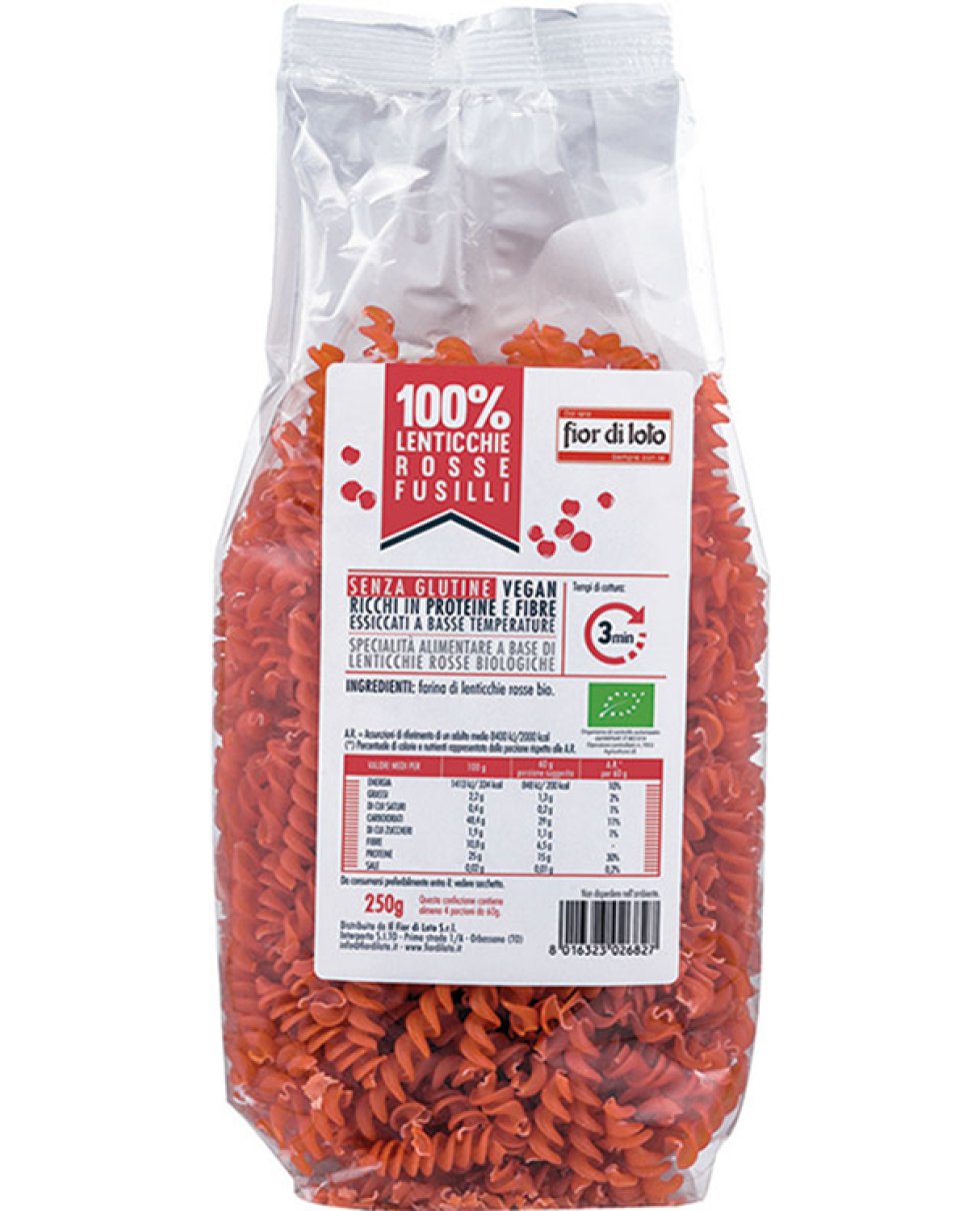 FUSILLI LENTICCHIE ROSSE BIO