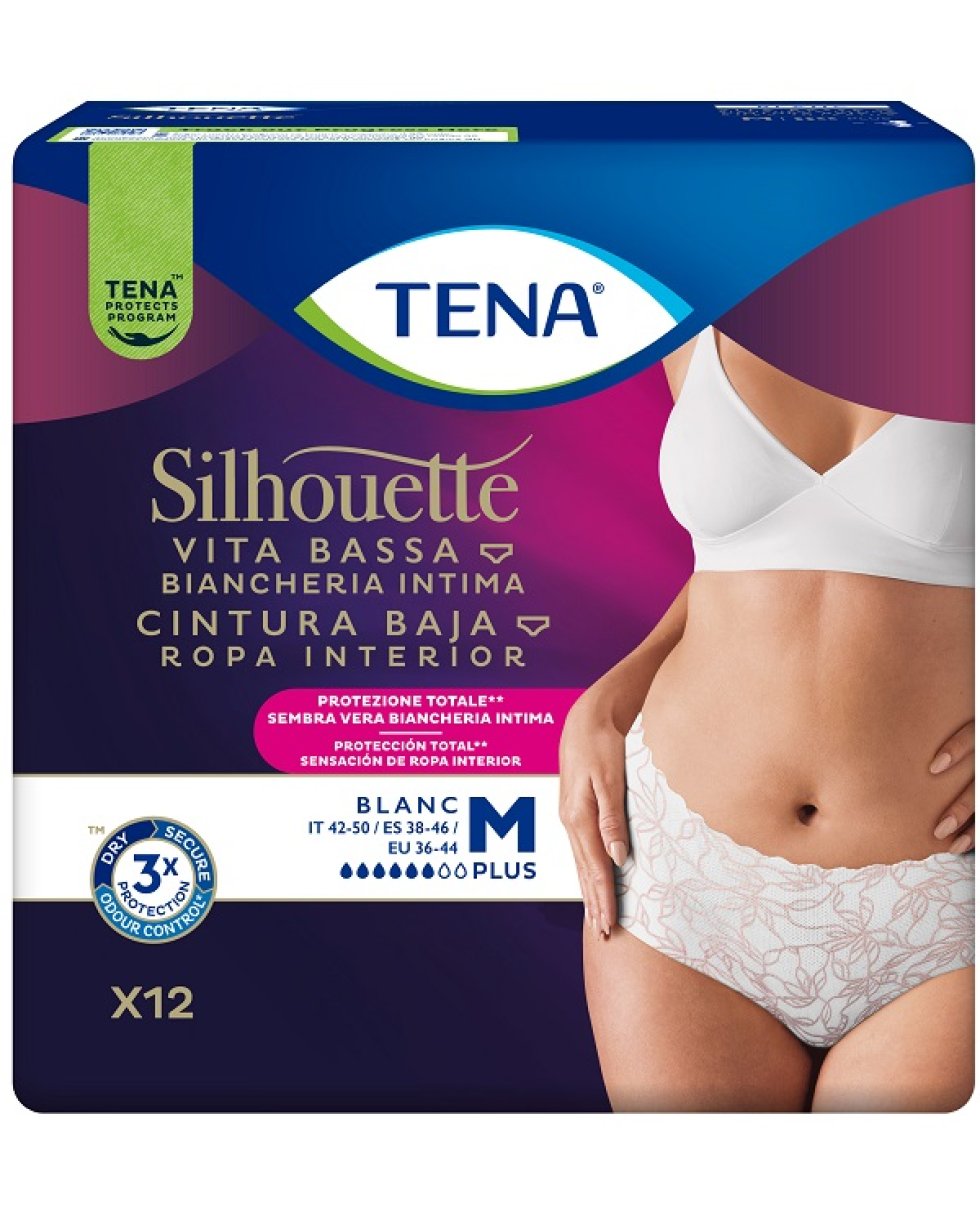 TENA SILHOUETTE P WHITE M 12PZ