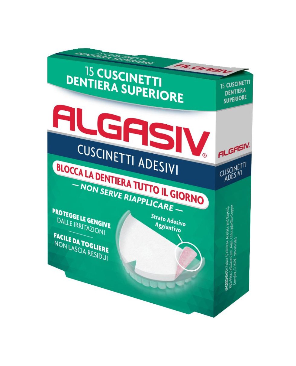 Algasiv Adesivi Protettivi Protesi Dentaria Superiore 15 Pezzi