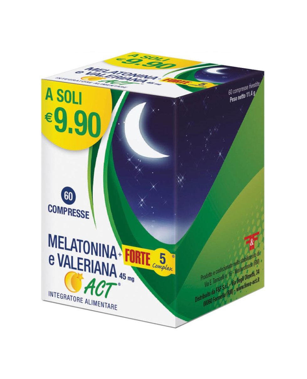 MELATONINA ACT+FT 5+VAL 60CPR