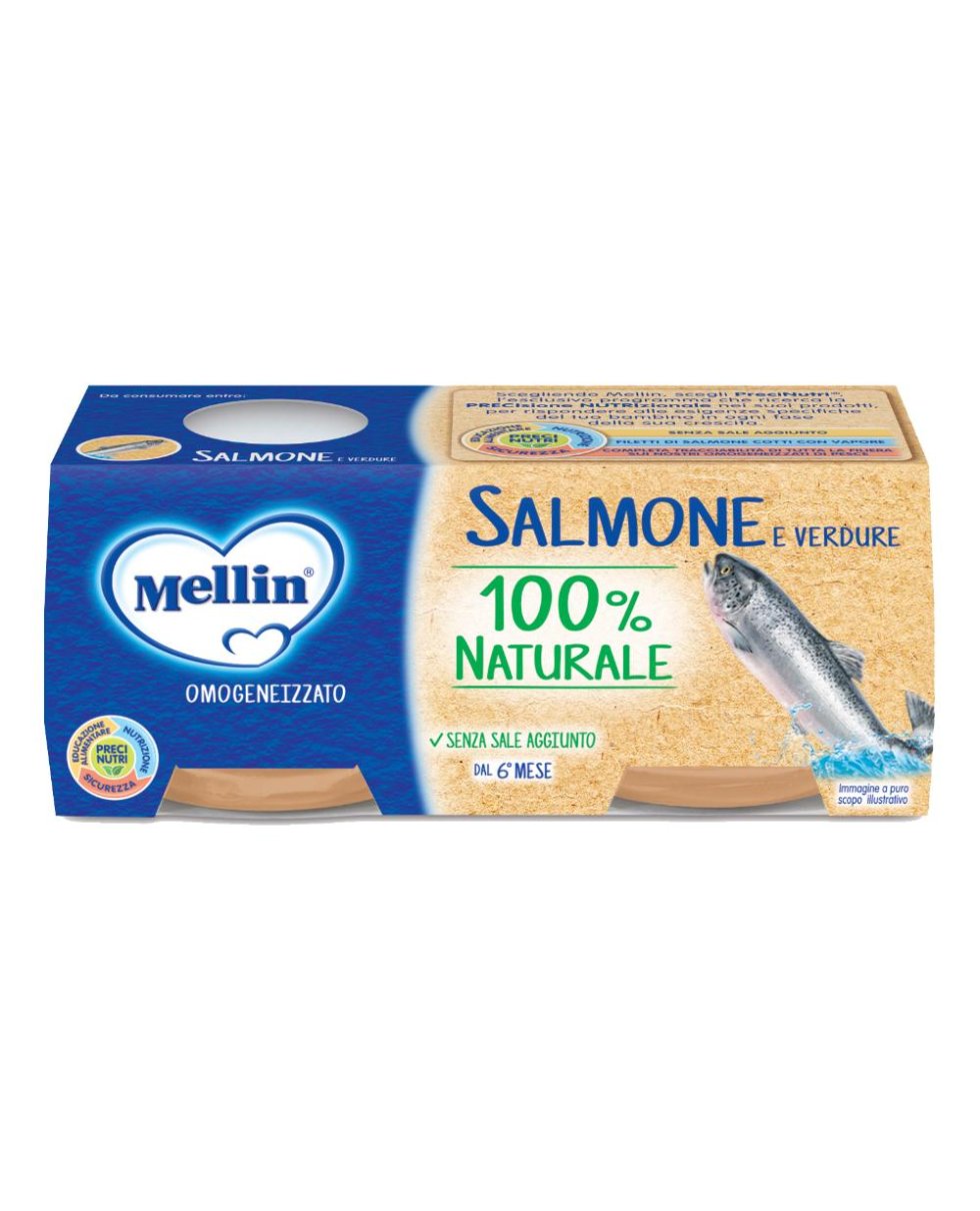 Mellin Omog Salmone 2x80g