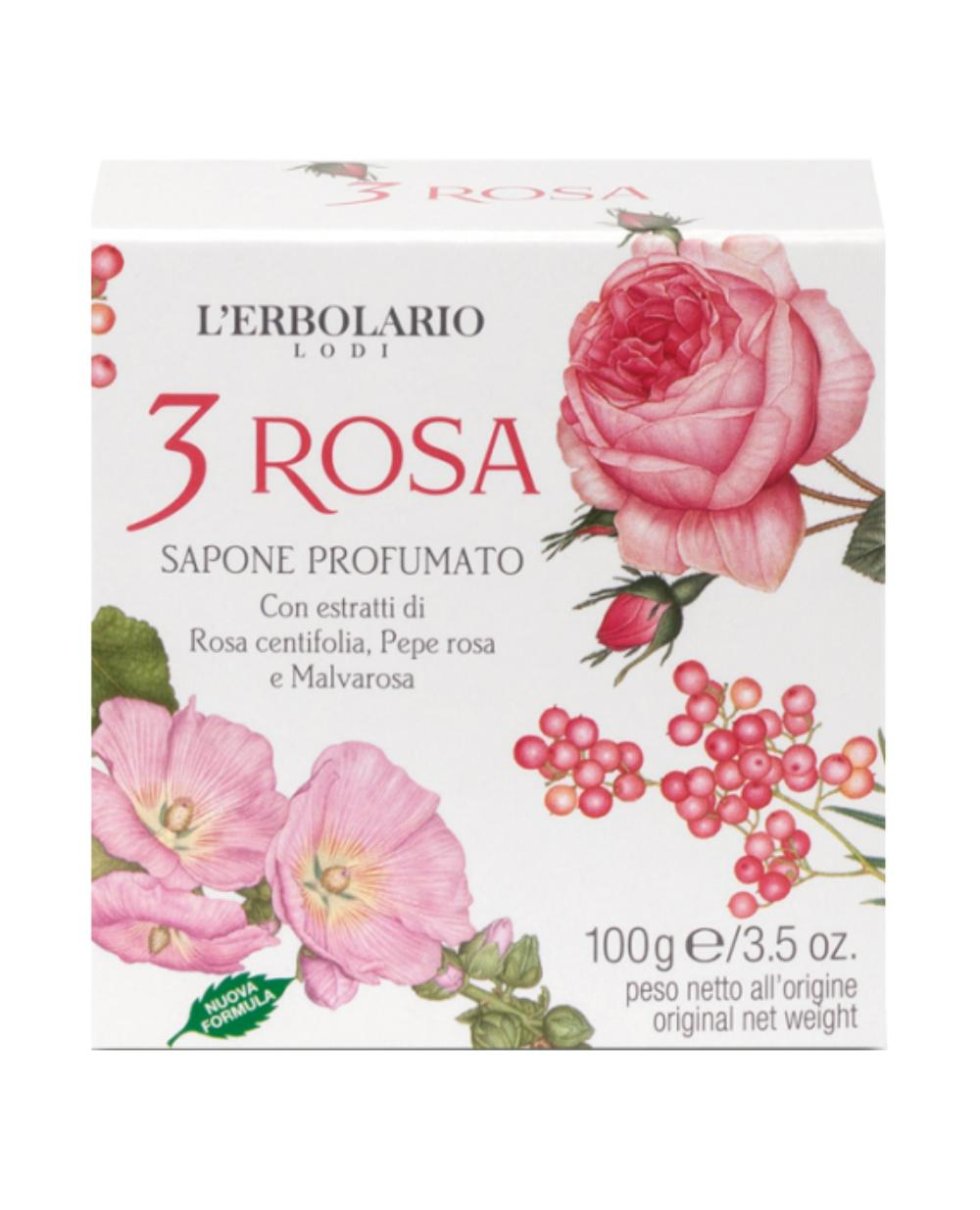 ERBOLARIO 3 ROSA SAPONE 100G