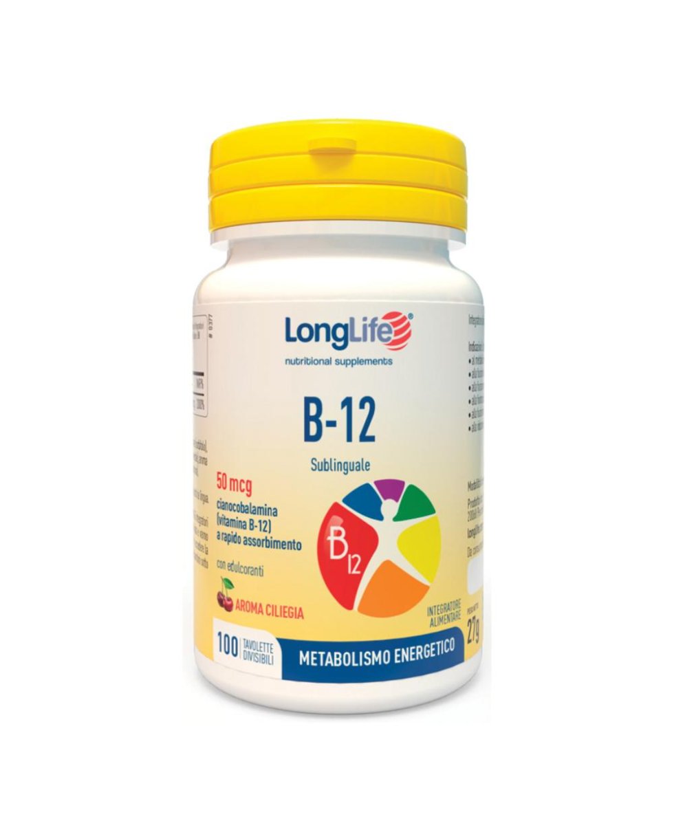 LONGLIFE B12 50MCG SUBL 100CPR