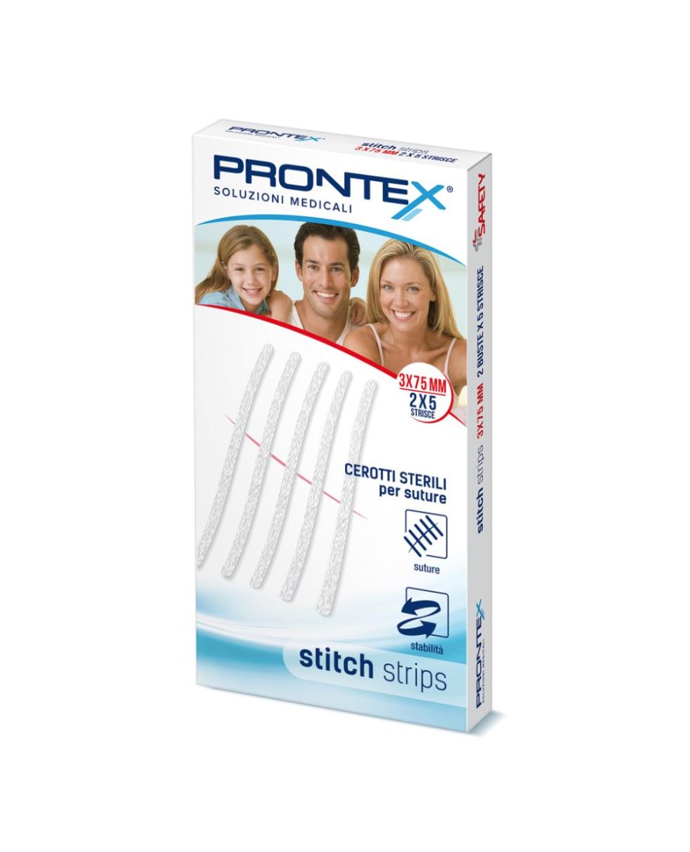 PRONTEX STITCH STRIPS 3X75 10P