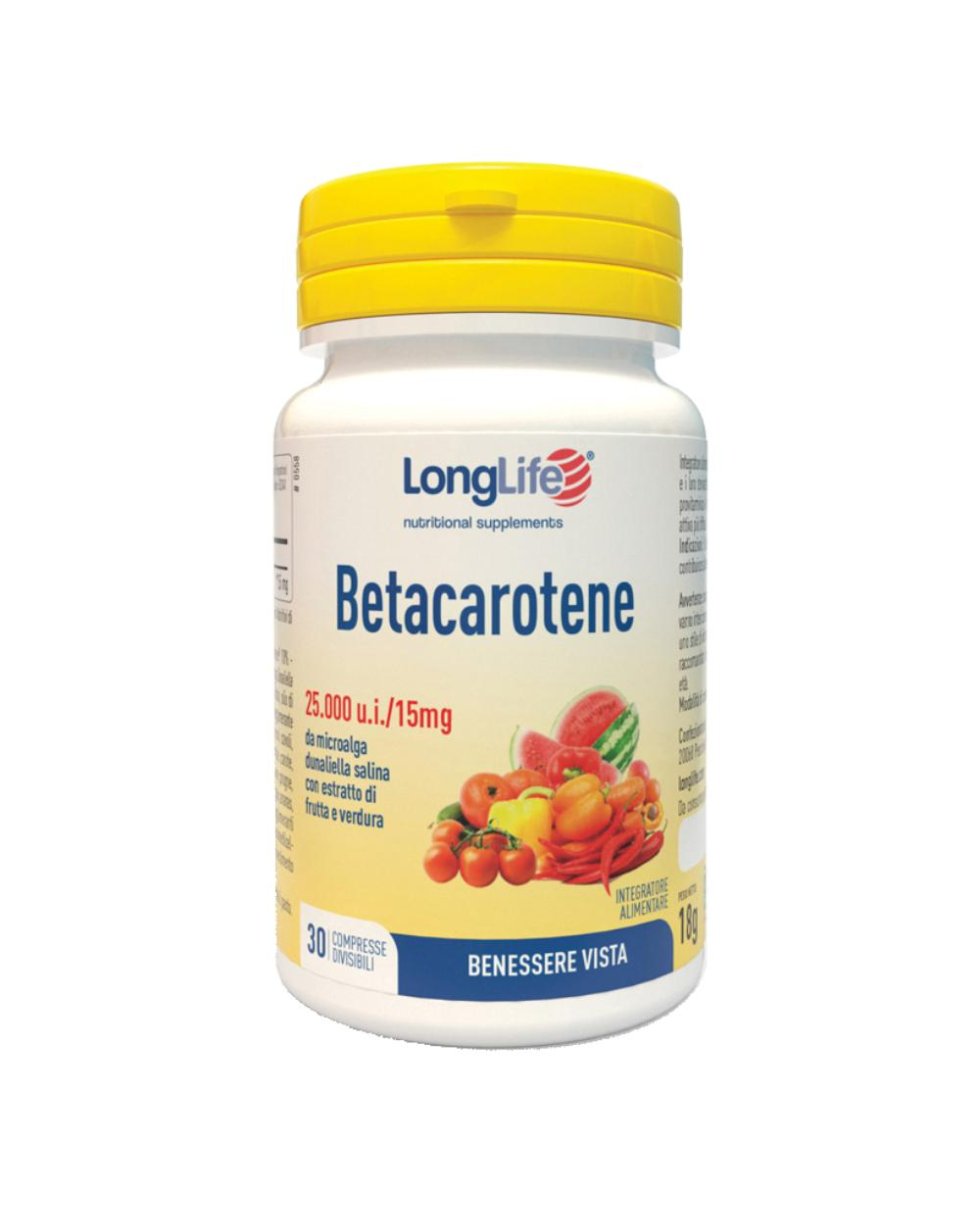 LONGLIFE BETACAROTENE 30CPR