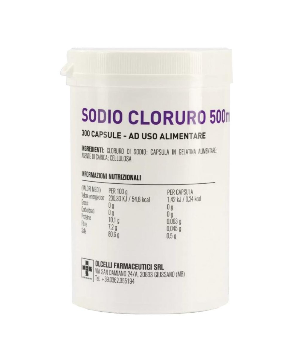 SODIO CLORURO 300CPS 500MG OLCEL