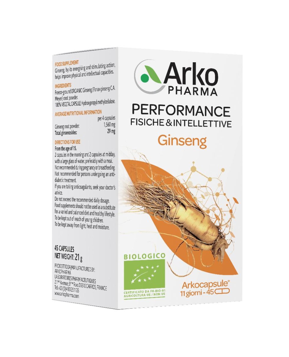 ARKOCAPSULE GINSENG 45CPS BIO